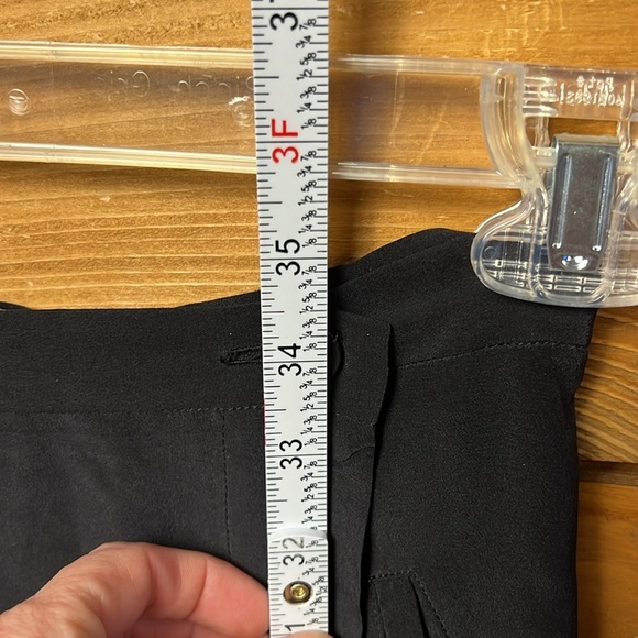 Rachel Comey Women’s 100 % Silk Skort Culottes 2 black Midi wrap buttons pockets - Picture 3 of 11